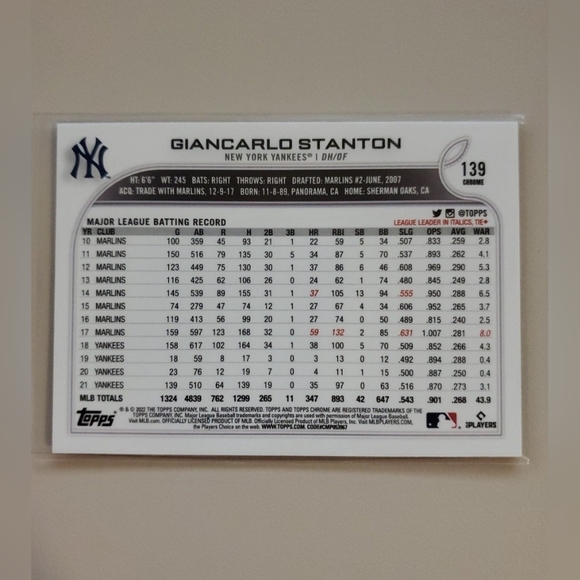 3 - 2022 Topps Chrome Adams, Stanton, and Chisholm Jr. Pink Refractor Cards - Picture 6 of 8